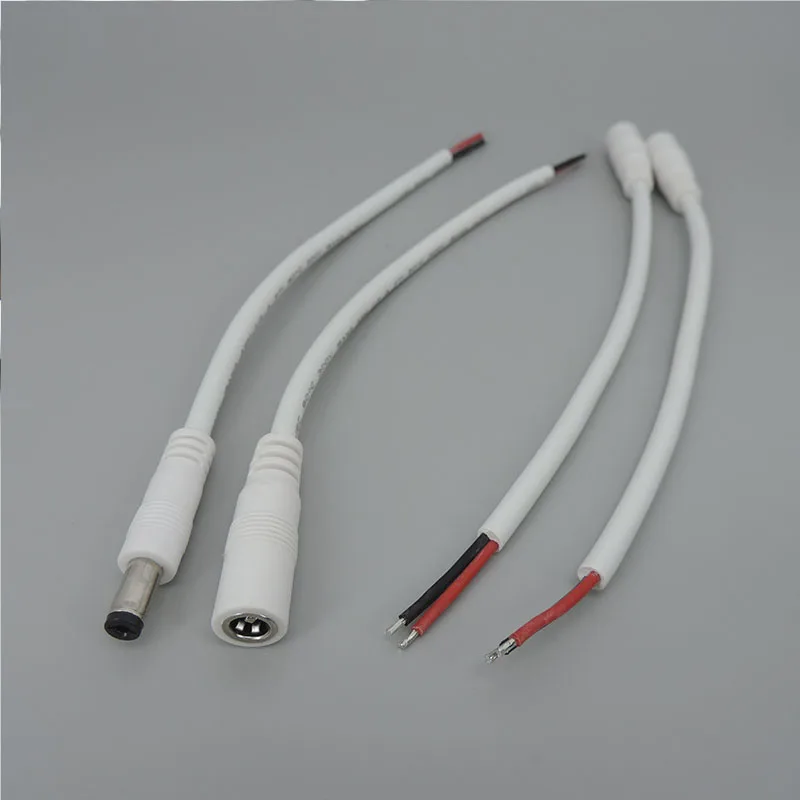 Cable de extensión de fuente de alimentación, Conector de 0,2mm x 5,5mm, Cable de cobre de corriente para cámara IP cctv, 2,1 m, 1m, 18AWG, 7A, DC macho, DC hembra