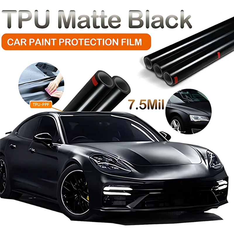 

Car Matte Black Car Clothing Color Changing Film 7.5Mil TPU PPF Safety Self-healing Anti-scratch Paint Protection Film Sticker