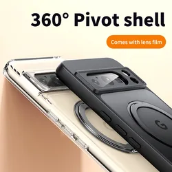 Magnetic Ring Case For Google Pixel 8 Pro Wireless Charger Cover Rotating Support Anti-knock Cases For Pixel 8A Pixel8 Pixel8A