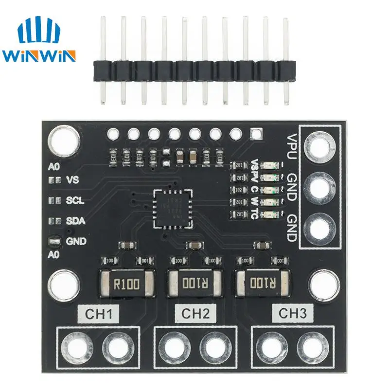 INA3221 Triple-Channel Module, High-Side Measurement, Shunt and Bus Voltage Monitor with I 2C- and SMBUS-Compatible Interface