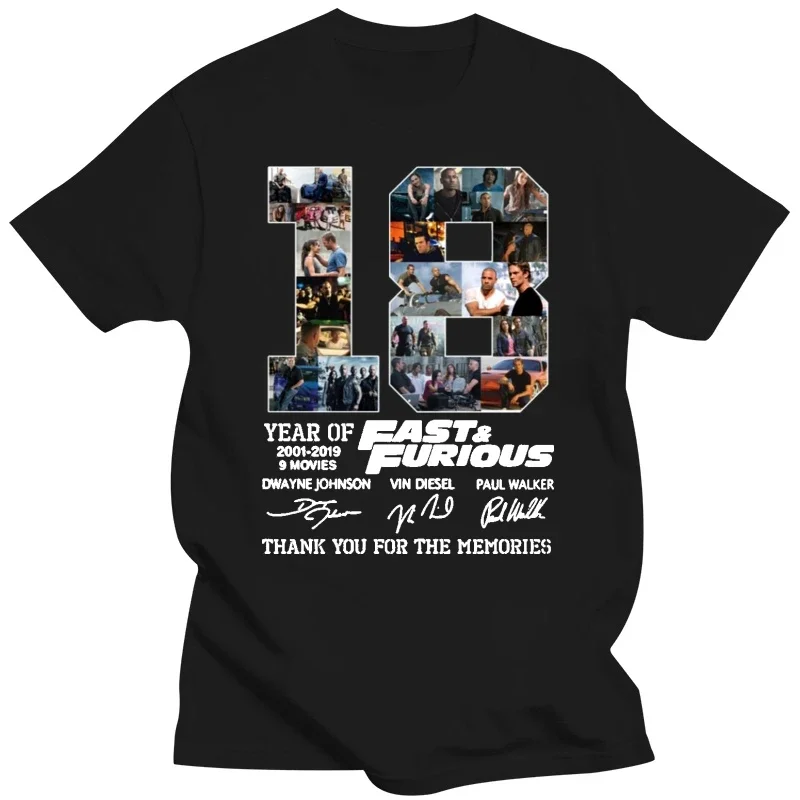 

18 Years Of Fast And Furious Anniversary T Shirt Size S-Xl