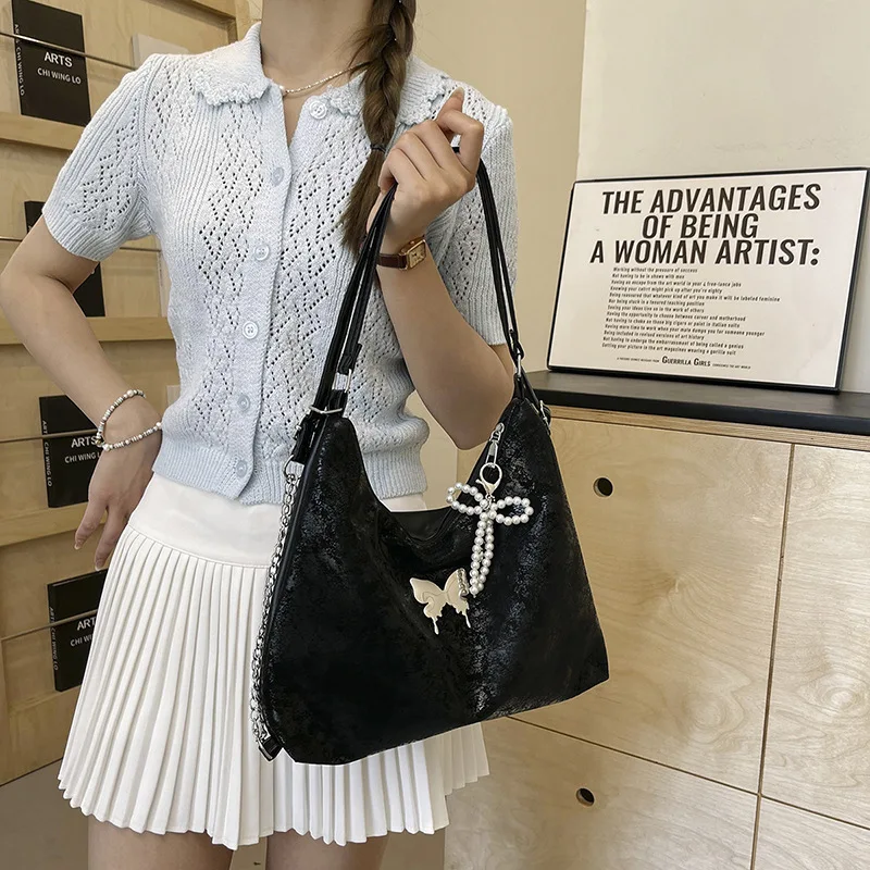 2024 New Fashionable Multi functional Shoulder Bag, Commuter Travel Large Capacity Solid Color Women's Shoulder Bag