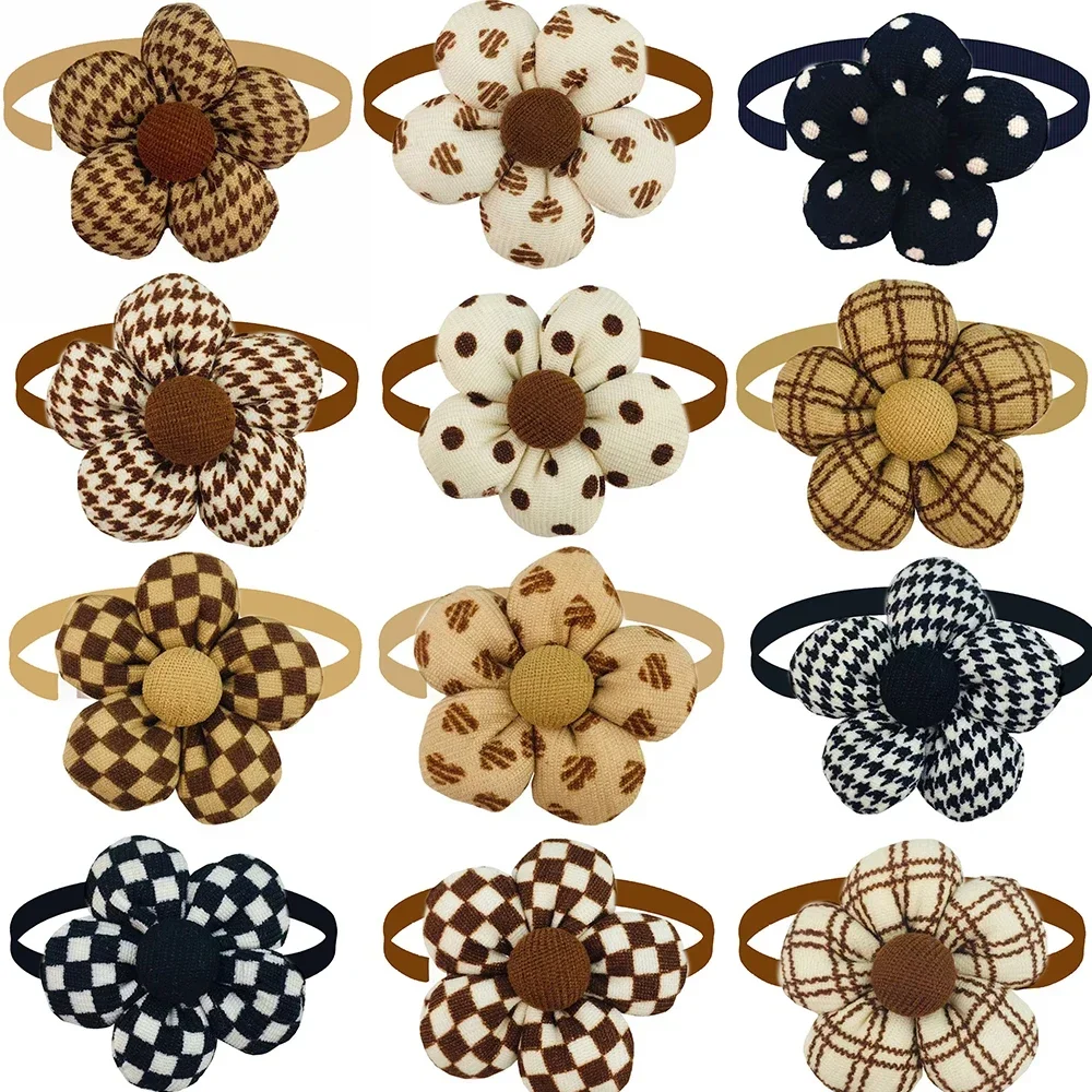 

50/100pcs Small Dog Bow Tie Pet Supplies Brown Bowknot for Small Dog Cat Fashion Cute Pet Bow Tie Dog Supplies Dogs Grooming