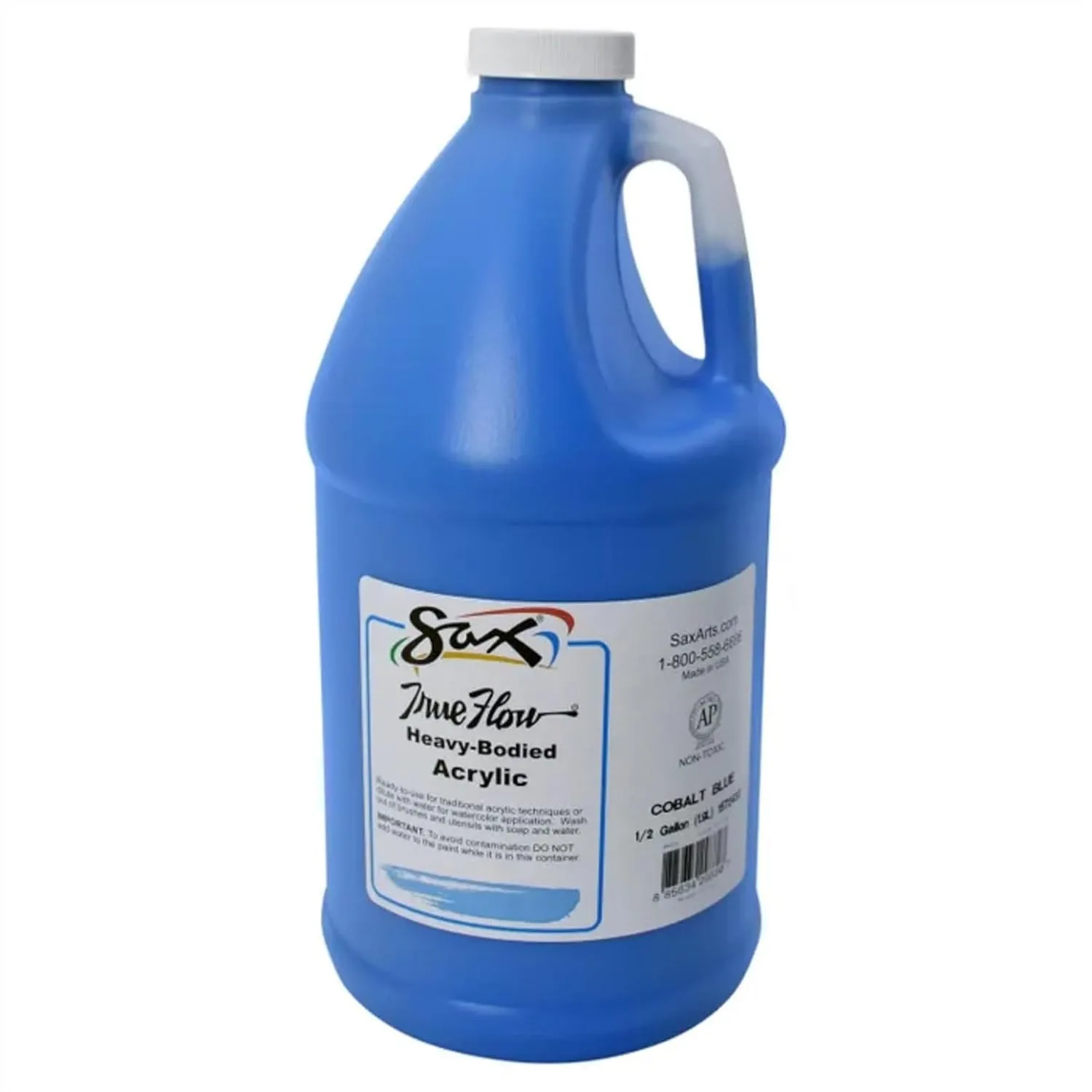 

Heavy Body Acrylic Paint for Artists, Cobalt Blue, 1/2 Gallon for Canvas and Crafts