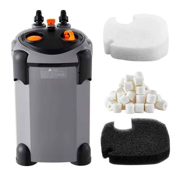 

224.5GPH Canister Filter, 3-Stage External Aquarium Filter with Powerful Pump, Quite Water