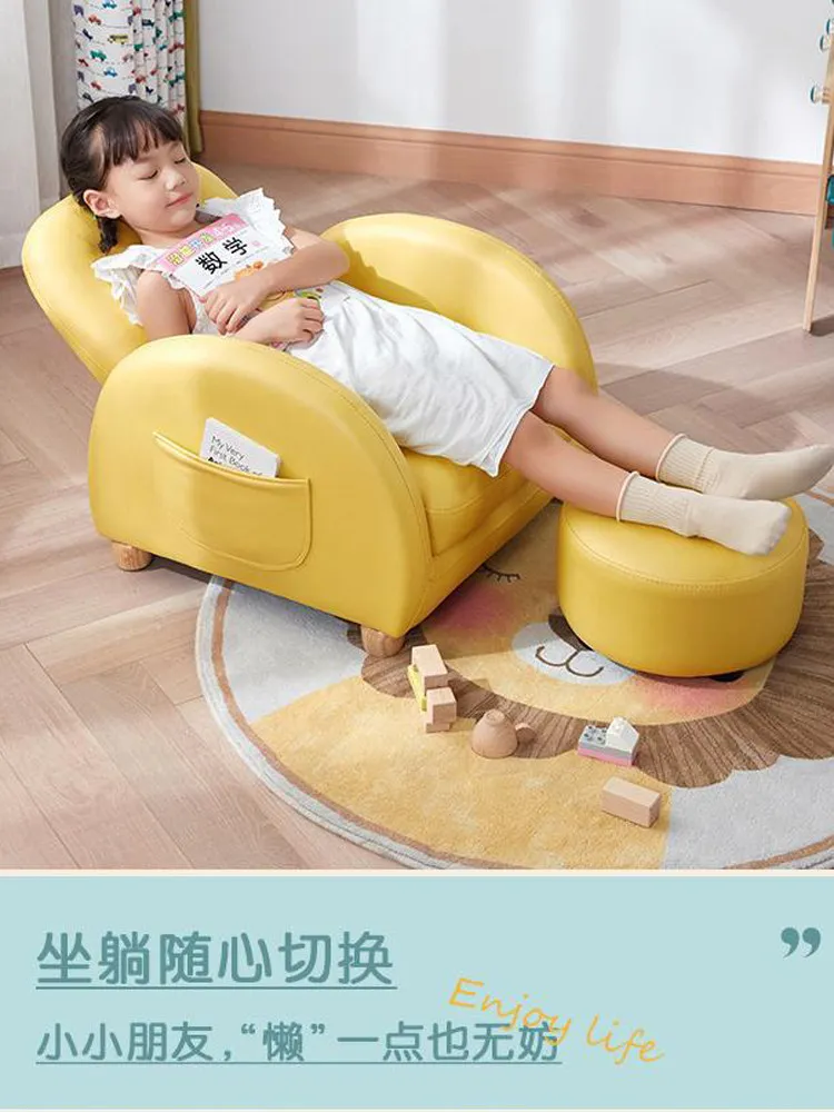 Sofá sillón infantil reclinable de tela para dormitorio - imagen 5