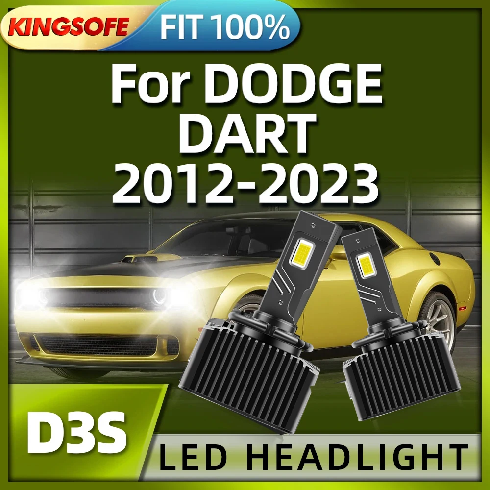 KINGSOFE LED Car Bulb D3S Lamp 120W Super Bright For DODGE DART 2012 2013 2014 2015 2016 2017 2018 2019 2020 2021 2022 2023