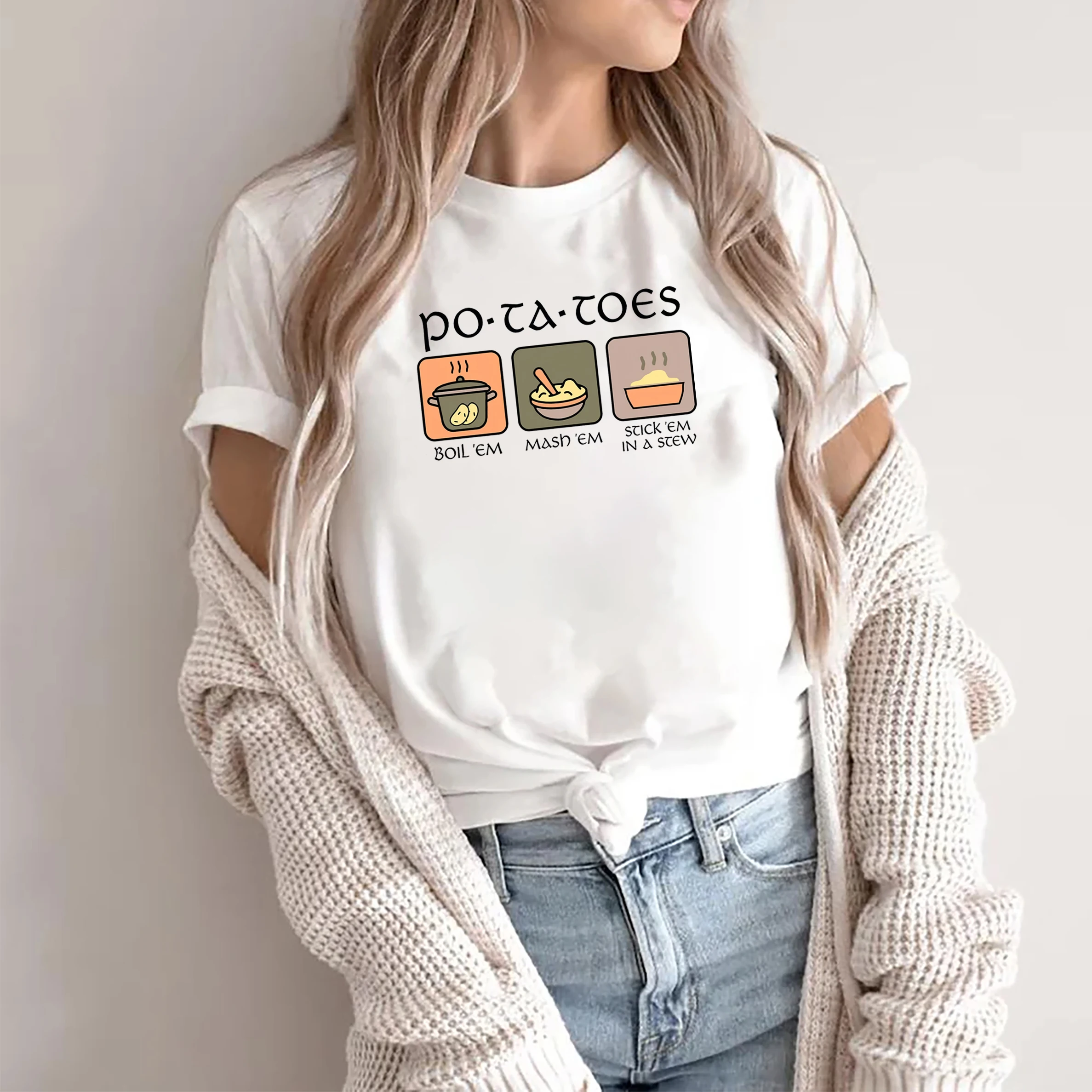 Potatoes Boil Em Mash Em Stick Em in a Stew Lord of the Rings shirt Cutter Machine Lotr Taters Shirt Hobbit Shirt Bookish merch