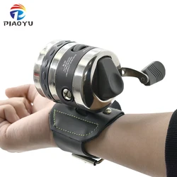 BL25 Fishing Reel for Slingshot Shooting Dart Closed Metal Coil Wheel Outdoor with 5#PE Line 40M Fishing Wheel Dropshipping