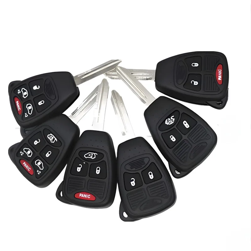

10pcs Car Key Shell Case 2/3/4/5/6 Butto for Chrysler Pacifica Aspen 300 Dodge RAM Caravan Jeep Commander Grand Cherokee