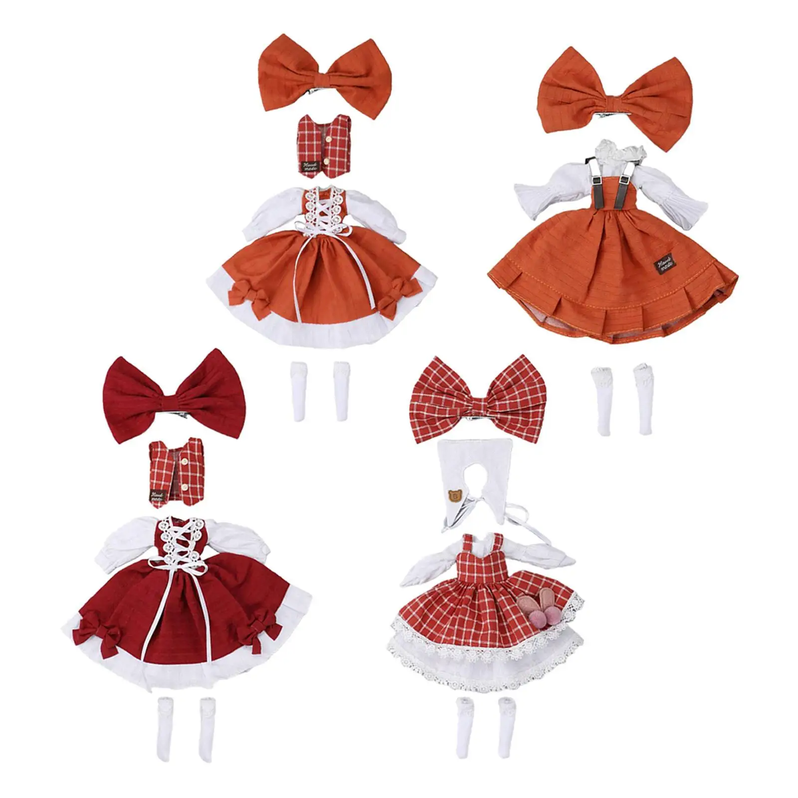 BJD poppenkleding meisjespop met haaraccessoires kledingoutfits voor Ob22