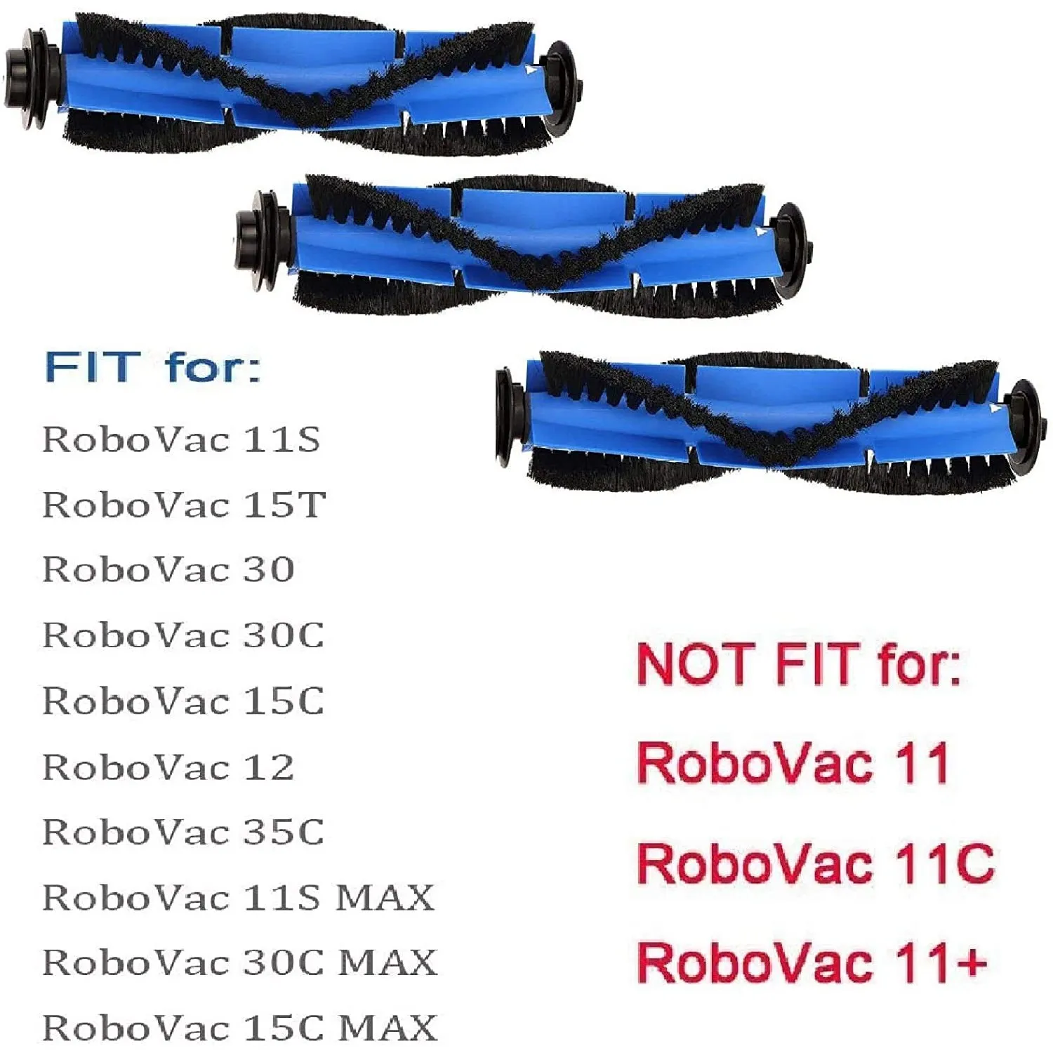 3แพ็คเปลี่ยนชิ้นส่วนแปรงกลิ้งสําหรับEufy RoboVac 11S 15C 30 30C 12 35Cเครื่องดูดฝุ่นหุ่นยนต์