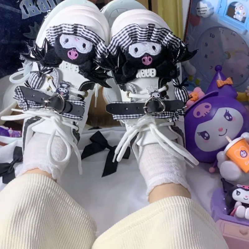 

Sanrioed Anime Cartoon My Melody Kuromi Sneakers Ins Girly Heart Kawaii Jk Casual Versatile Lolita Shoes Holiday Gifts
