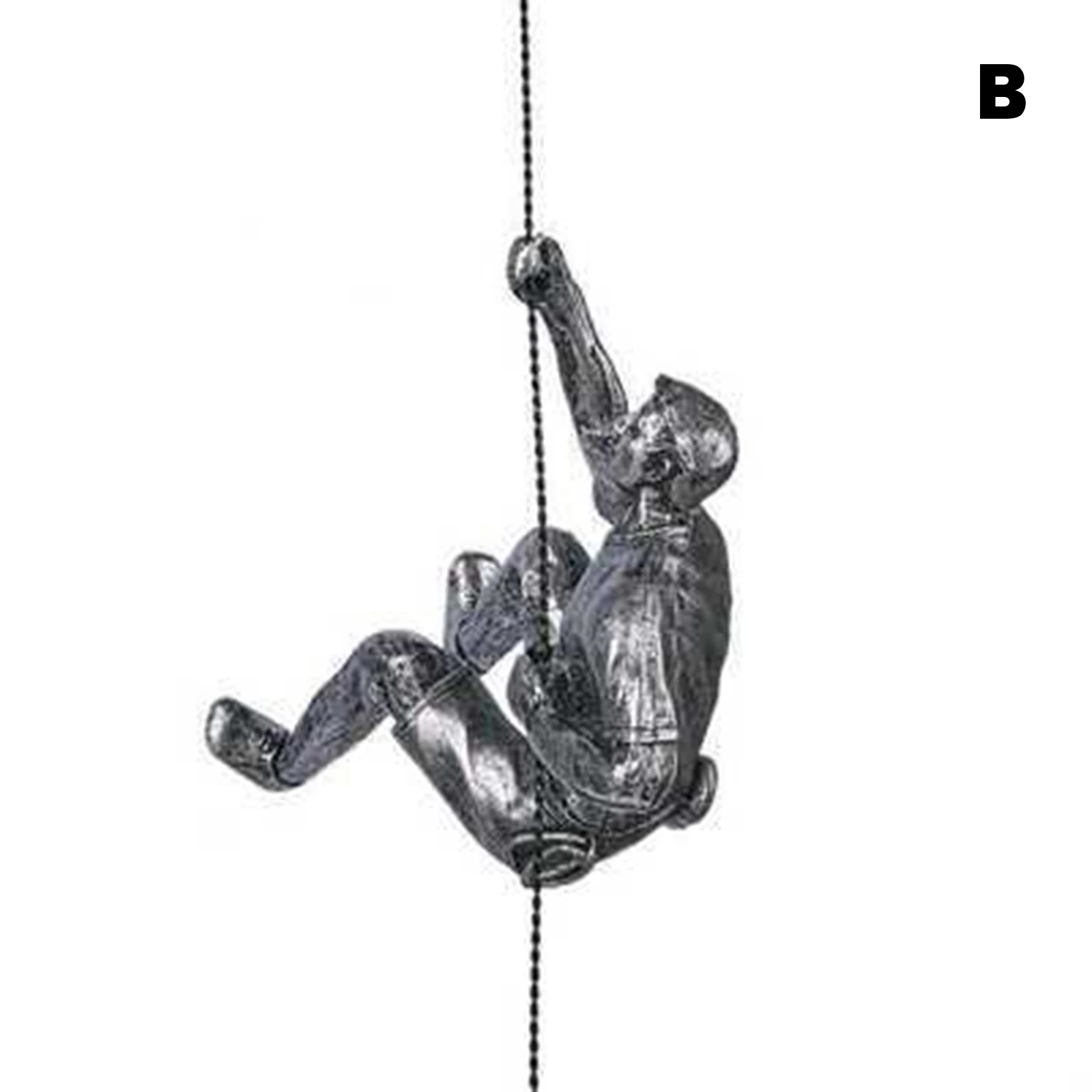 Down Climbing Man Wall Art Decor Rock Climbing Gifts Sculpture Figures Creative Retro Present Statue Background Wall Decor For