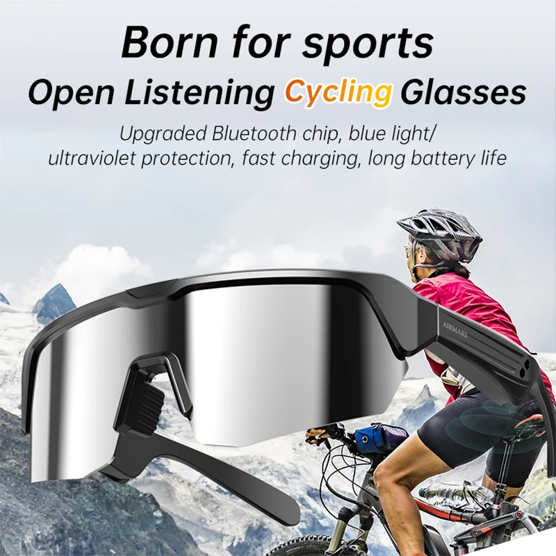 

AirMas SG9 Smart Bluetooth аудио очки для спорта на открытом воздухе велосипед объемный звук наушники музыкальные солнцезащитные очки для звонков