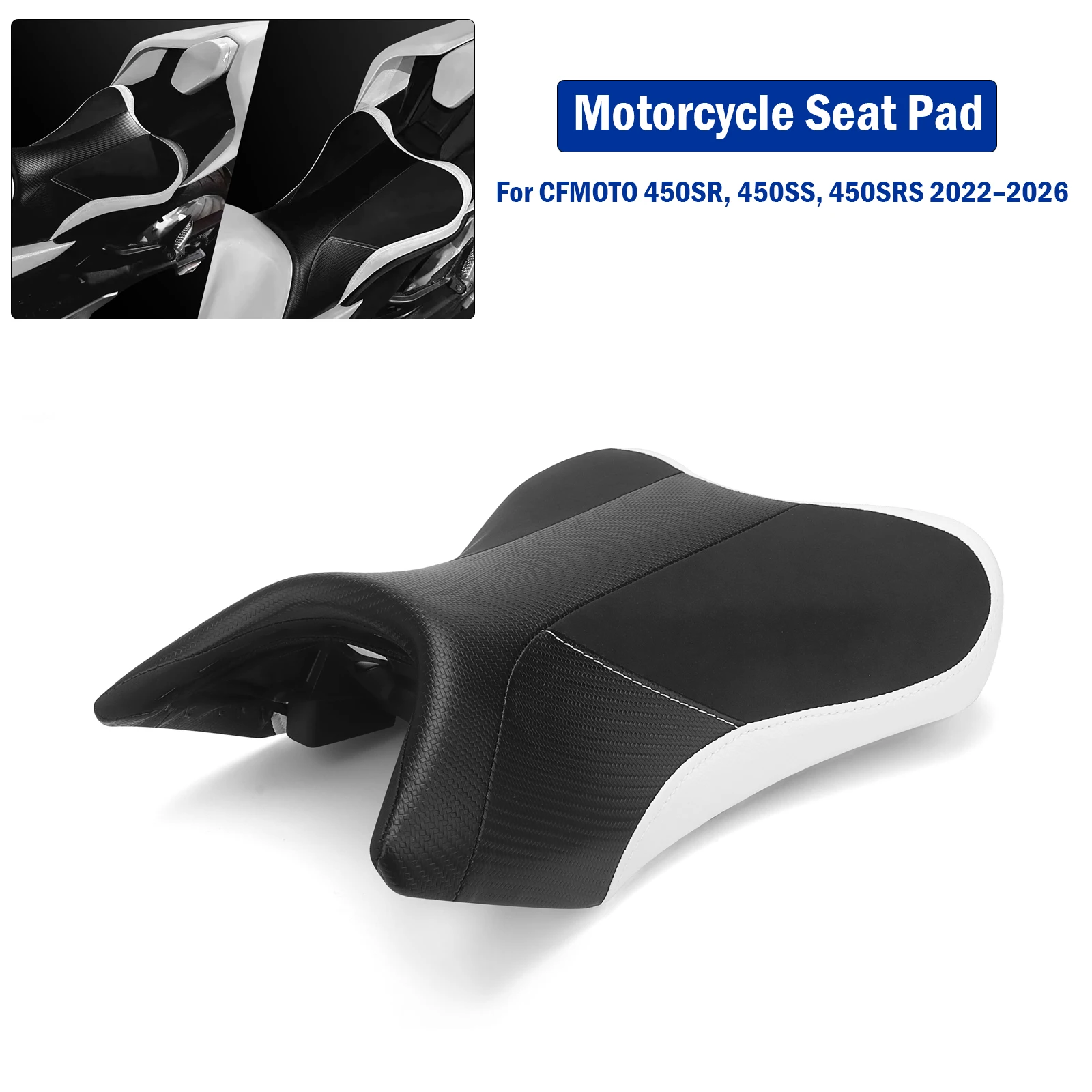 

New 450SR motorcycle upgrade front seat cushion with soft and thick design, more soft and comfortable for CFMOTO 450SR/SRS