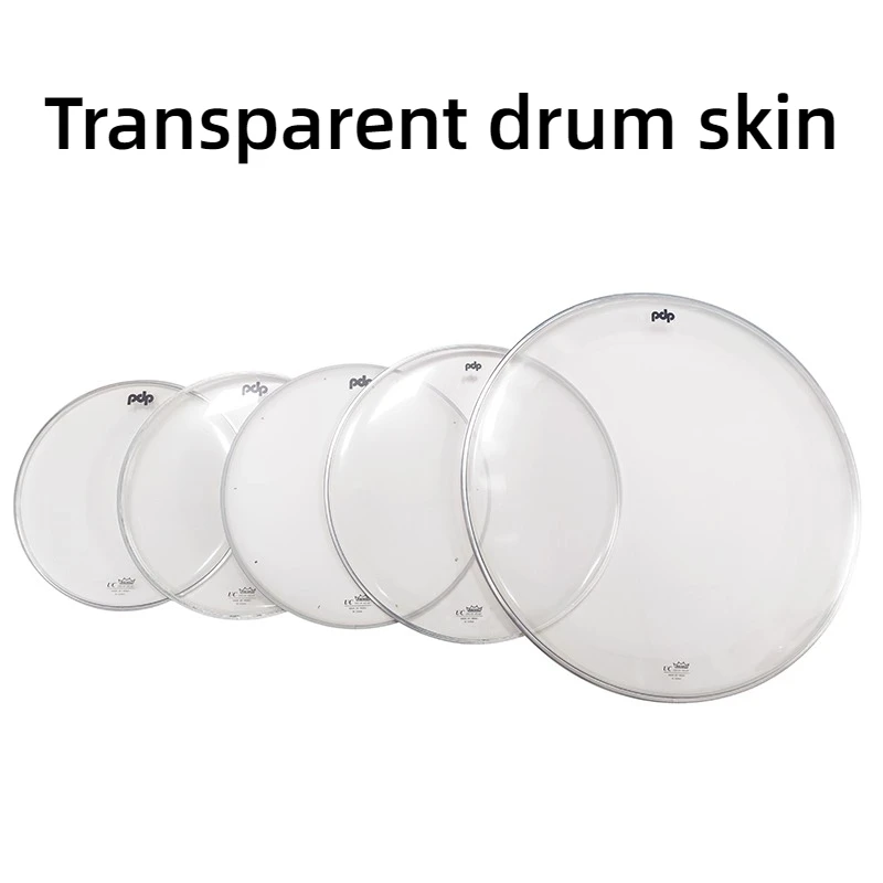 

22-дюймовая прозрачная кожа барабана, профессиональная прозрачная, прочная, износостойкая кожа акустического барабана, аксессуары для музыкальных инструментов