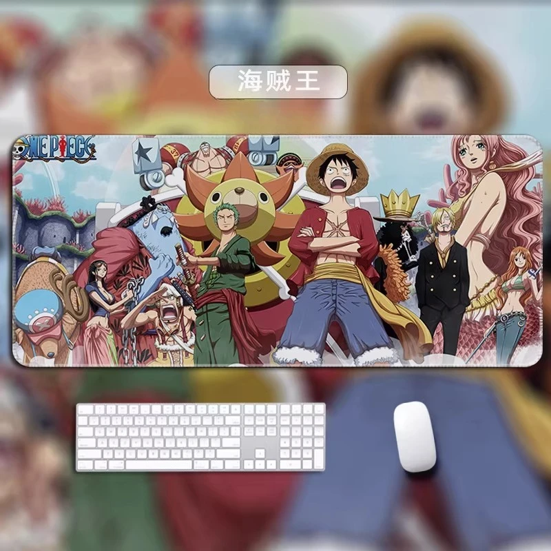 Leather ONE PIECE Luffy Roronoa Zoro Leather Mouse Pad Large Size Office Game Keyboard Pad Book Table Pad Wrist Guard Japanese