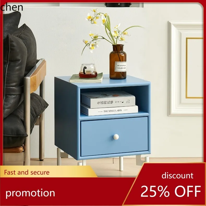 

HT Bedside Table Modern Minimalist Storage Dopamine Organizer Shelf Side Cabinet