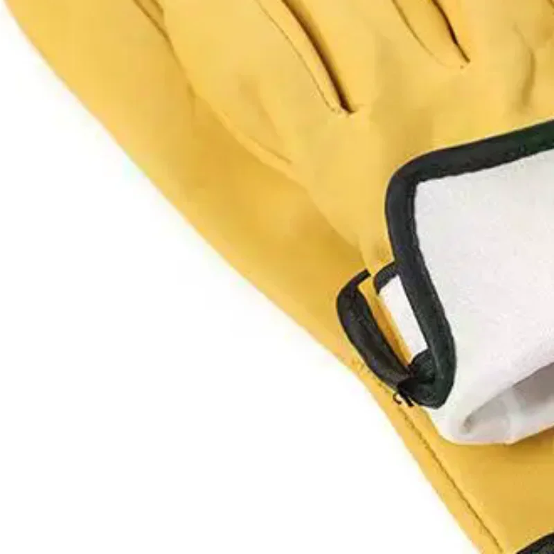 1 Pair Sheepskin Leather Workers Work Gloves Welding Safety Protection Garden Sports Motorcycle Driver Wear-resistant Gloves