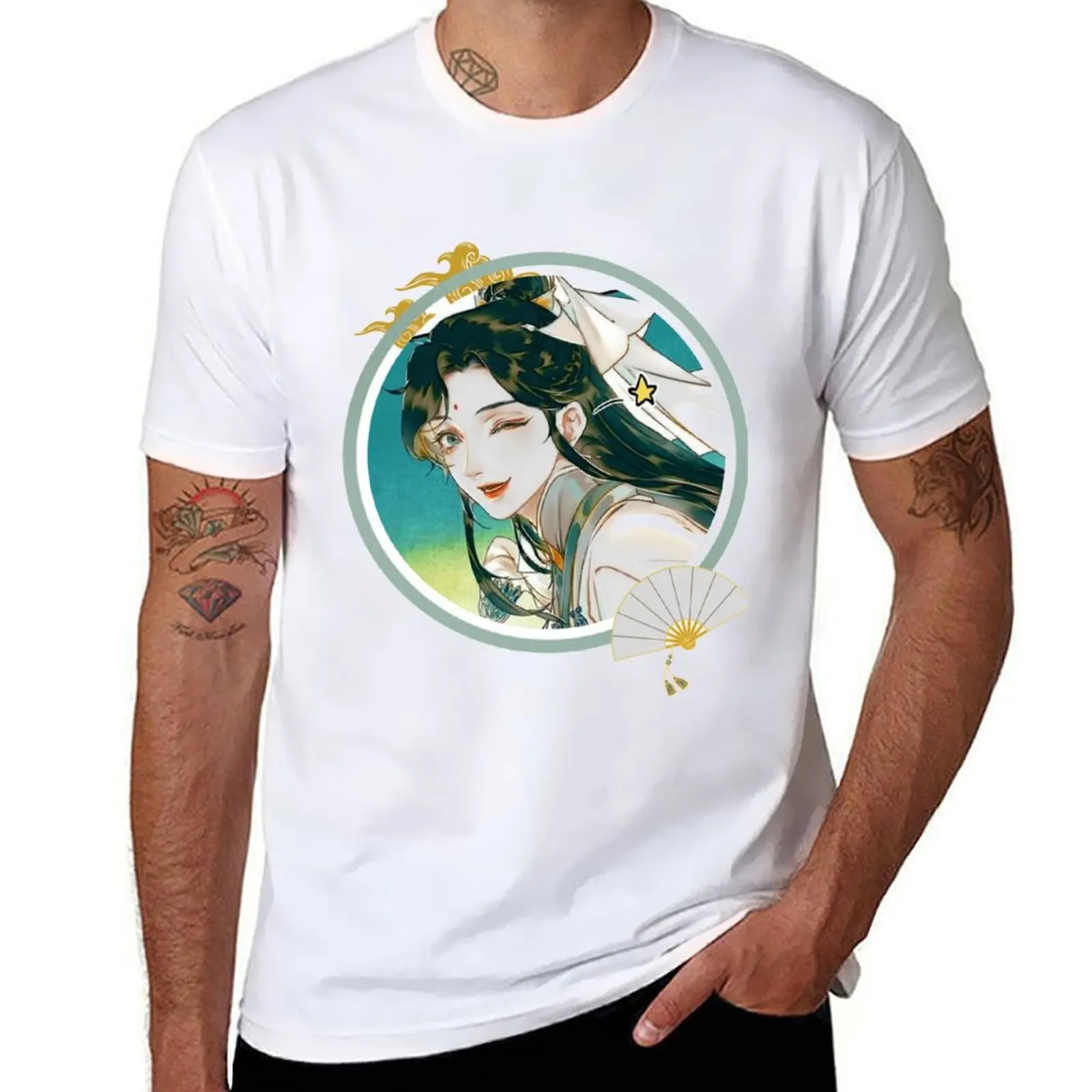 

Shi Qingxuan Windmaster Circle Tag T-Shirt man t shirt cotton high quality funny t shirts cotton