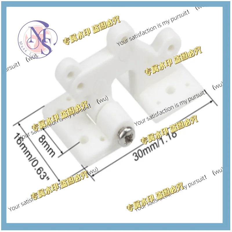 4pcs RC Hinges Adjustable Hatch Hinge L30 x W16 mm, for RC Model Airplane Parts