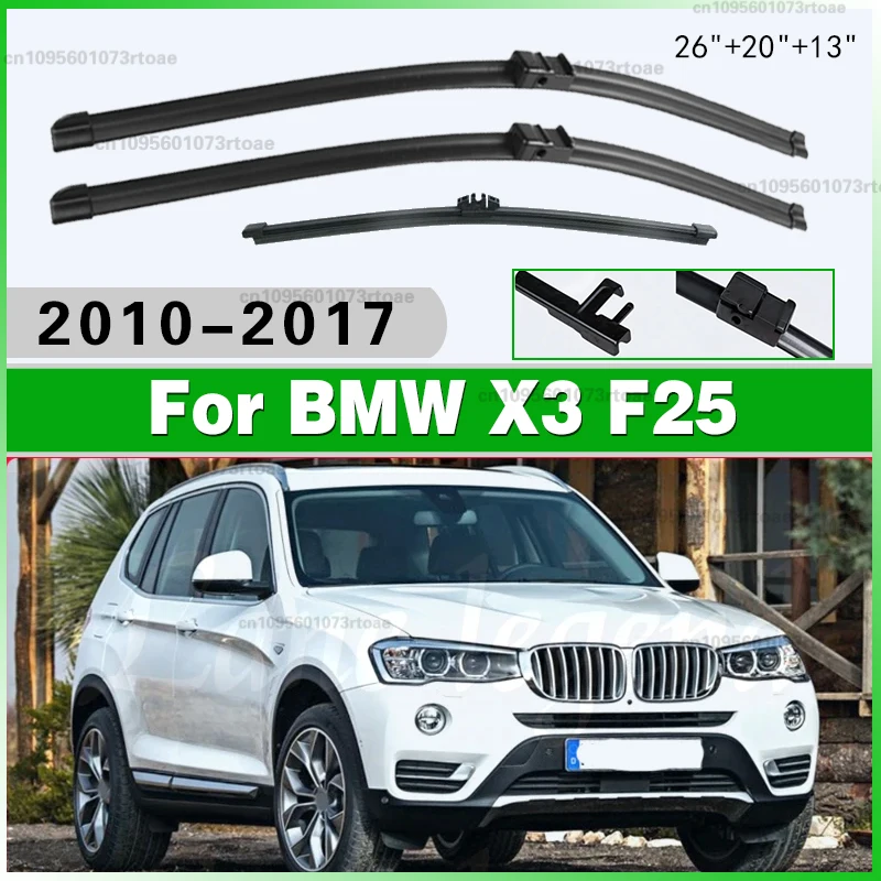 

Для BMW X3 F25 2010-2017: Комплект передних и задних щеток стеклоочистителя (26"+20"+13")