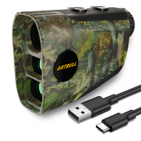 New Camouflage Laser Rangefinder Hunting Telescope 7500yard 1300yard Rechargeable Distance Meter Outdoor Flag-Lock Vibration