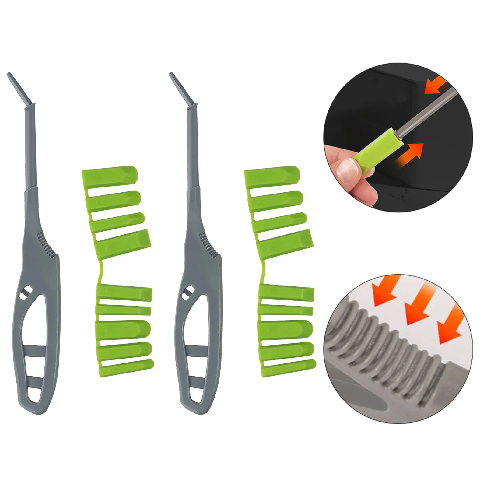 2Pcs 9 In 1 Silicone Applicator Seam Tools Spatula Glue Scraping Clean Seam Caulk Remover Glass Glue Angle Scraper Hand Tool