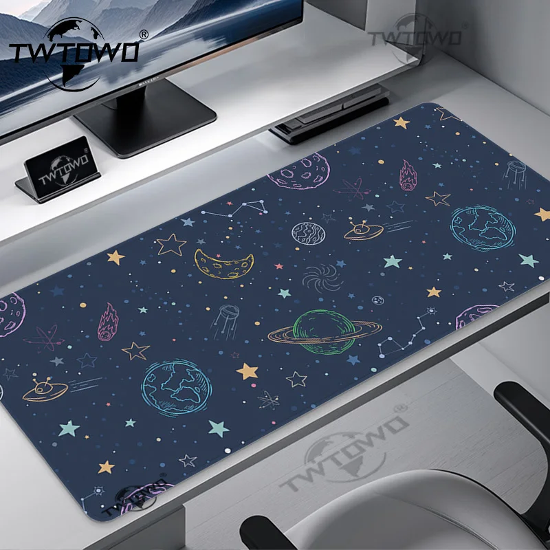 Mouse Pad Space Planet Gamer XL Custom Large Home Mousepad XXL Playmat Natural Rubber Soft Office Computer Mouse Mats Mice Pad