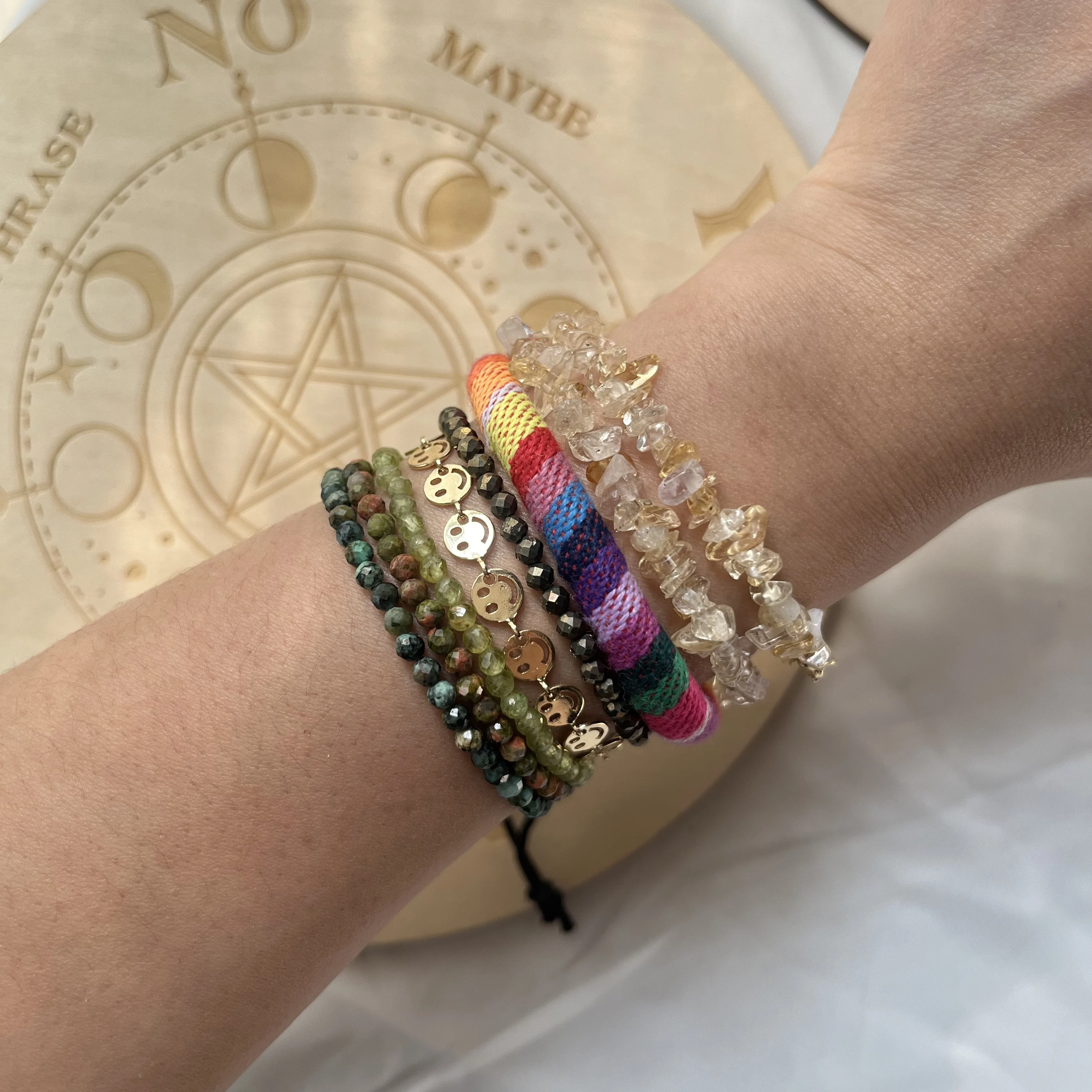 سوار Unakite الطبيعي! الأوجه الخرز المرقط الأخضر لذيذ مجوهرات للجنسين للنساء الرجال حجر قابل للتعديل شحن مجاني #4