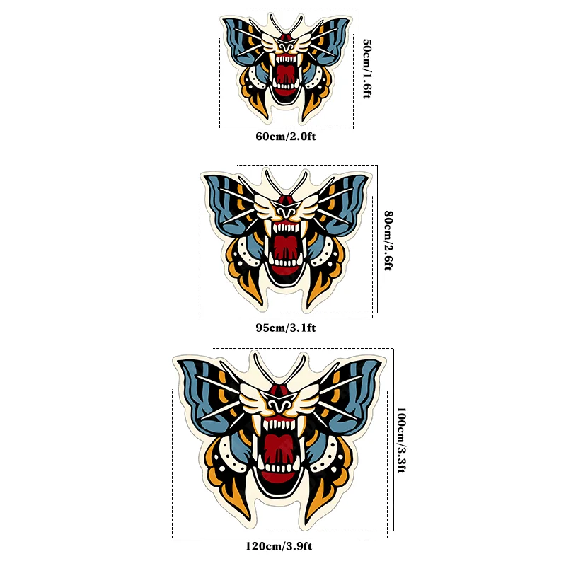 VIKAMA Creative Butterfly Rug Unique Home Decor, Holiday Gift Creative Living Room & Bedroom Decor Rug Stain-Resistant view 3