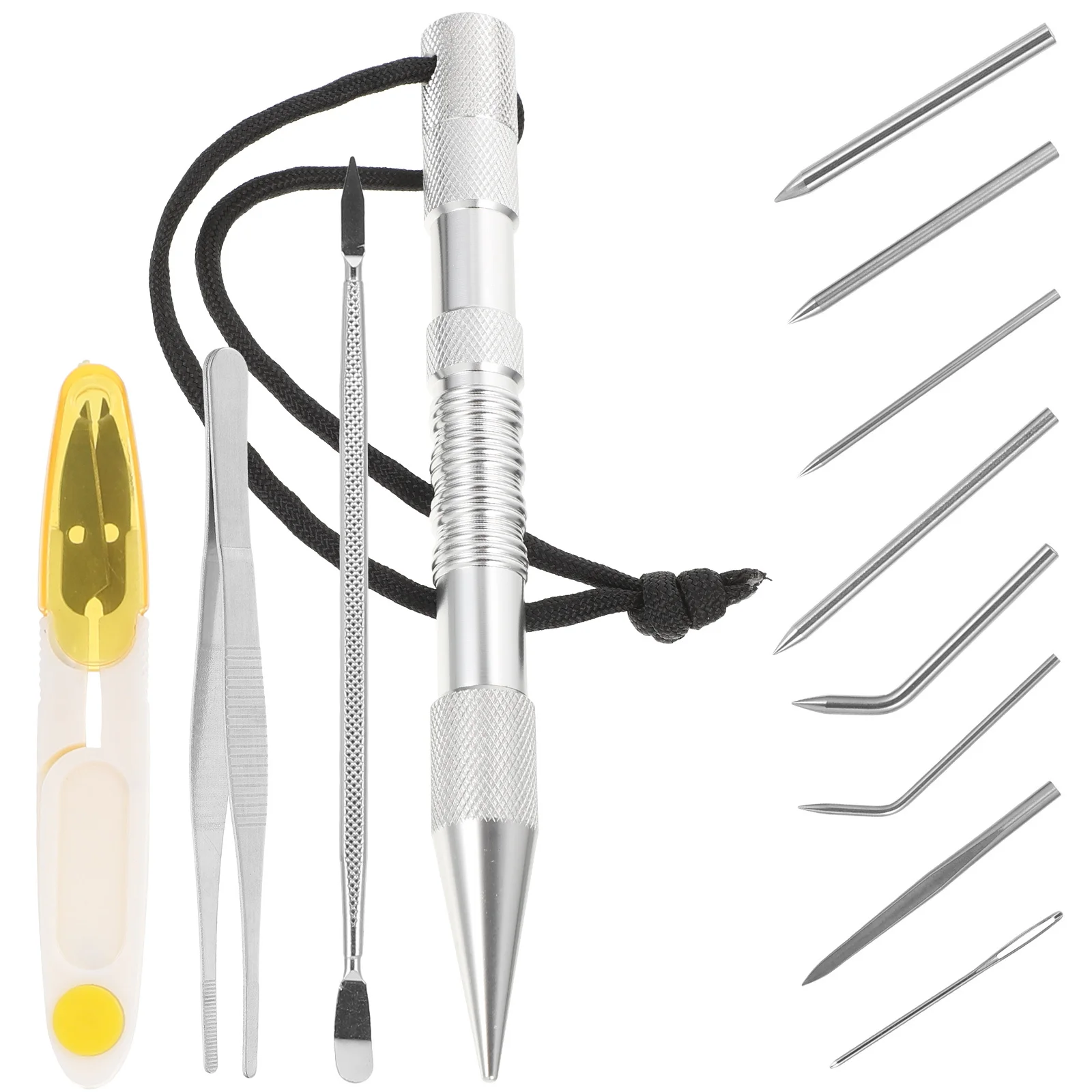 

1 Set Compact Weaving Tools Metal Knitting Needles For Bracelet Diy Portable Stitching Tool Outdoor Supply Lace Lacing Needle