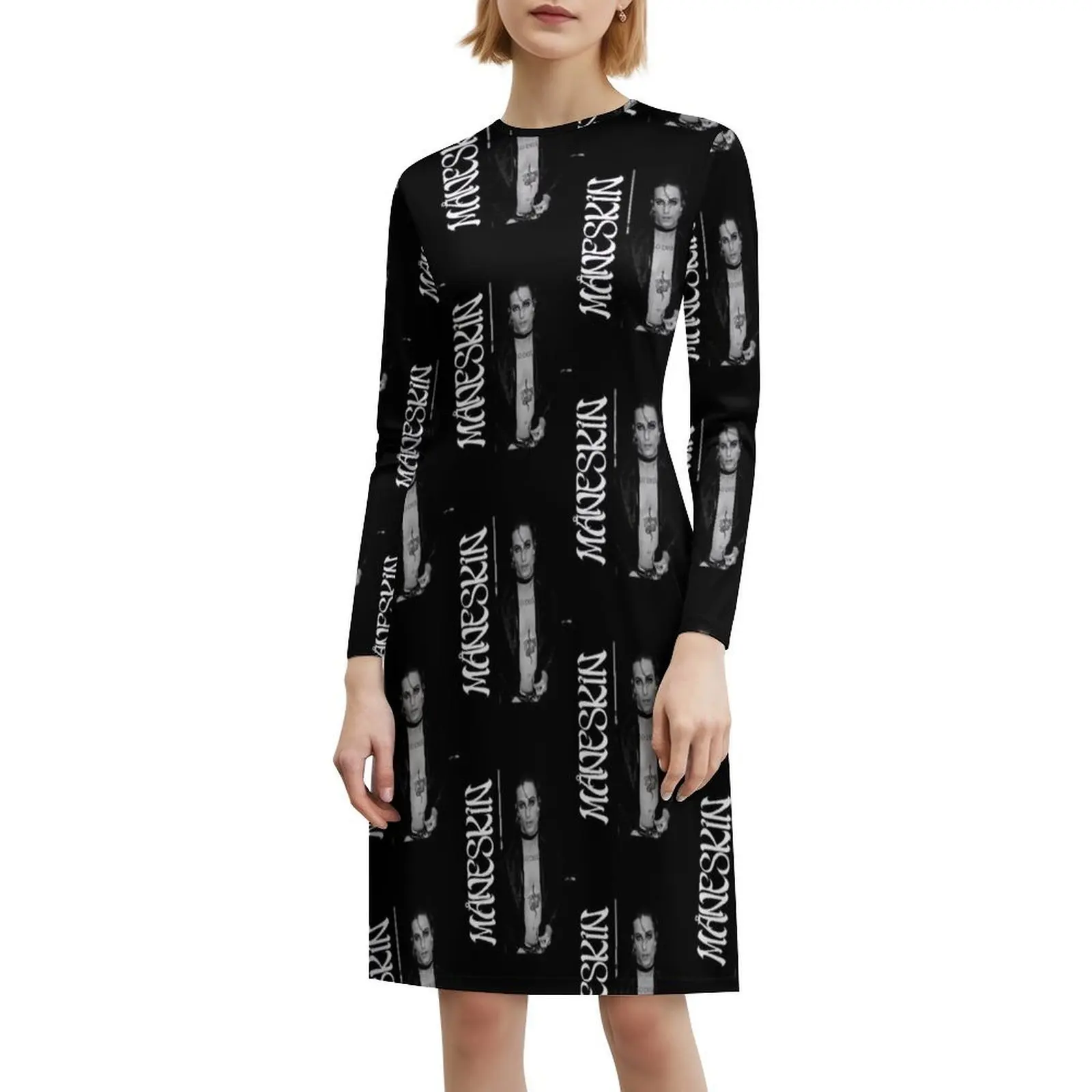 راش! فستان حفلات نسائي من World Tour-Teatro D'Ira Vol I ملابس خروج عصرية مطبوعة ملابس نادي للإناث عتيقة Maneskin #6