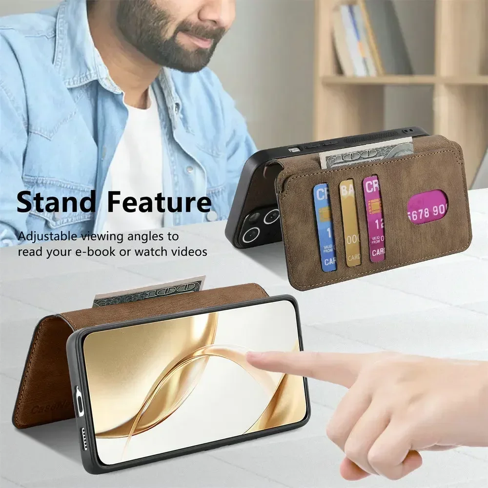 Honor 600 400 Pro 200 5G Leather Flip Cover 2IN1 Detachable RFID Magnet Book Funda Honor 400 Smart Case Phone Honor400 200 Lite