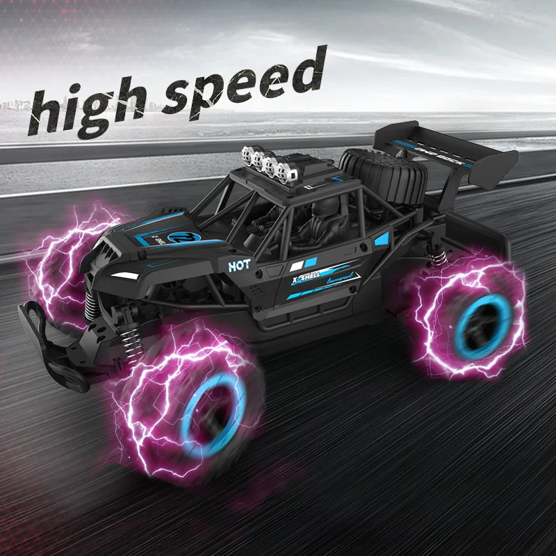 JJRC explosive toy four-wheel drive off-road remote control car 2.4G full throttle flat running racing high-speed car karting