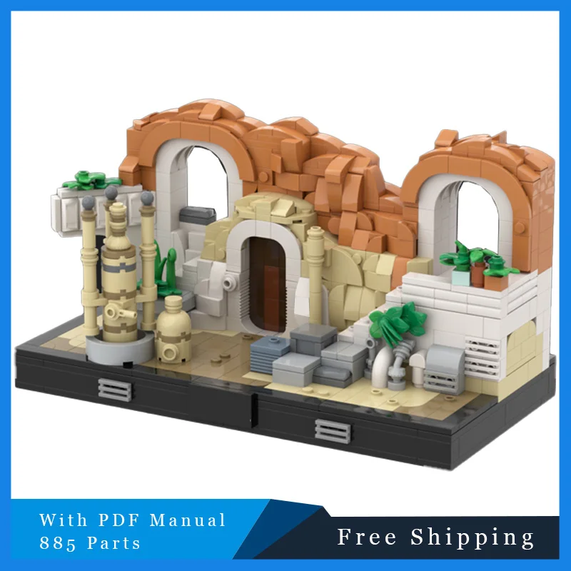 

885 PCS Star Battle Series MOC Homestead Building Blocks Creative Architectural Bricks Model Children DIY Assembly Display Gifts