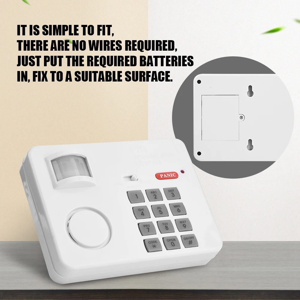 home security system motion detector Wireless PIR Motion Sensor Alarm Password Home Security Keypad Remote Infrared Detectors