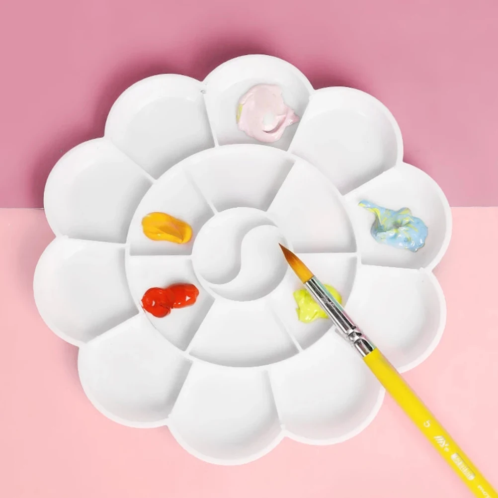 

Plastic Palette Art Painting Board Kids Trays Watercolor Pigment Mixing Oil Durable Portable Easy Clean Plastic