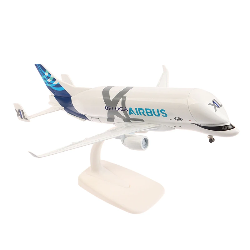 نموذج لعبة الطائرة، 20 سم الحوت الأبيض A300-600 نقل Beluga في صب السبائك