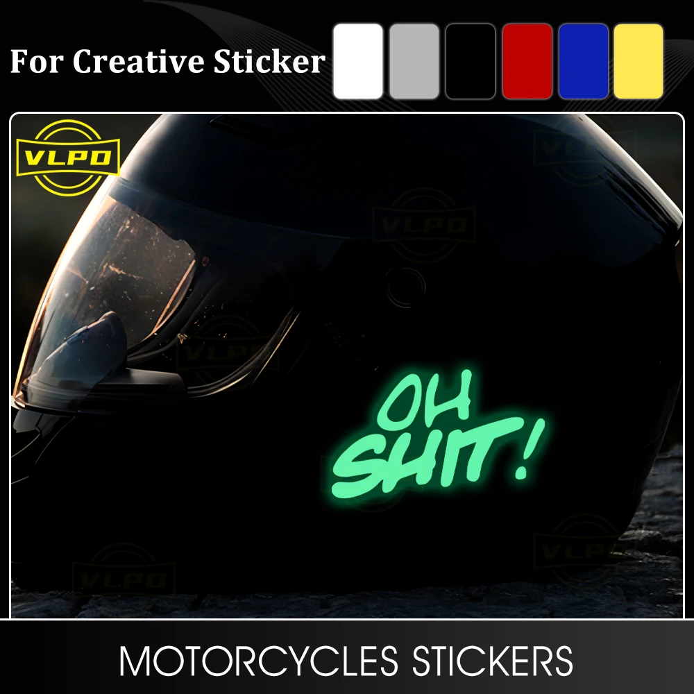 

Funny Letters OH SHIT Motorcycle Stickers Waterproof Decal for Motorbike Helmet Decoration Moto Fuel Tank Tail Box Accessories