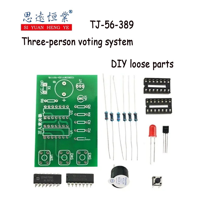 1PCS TJ-56-389 Three-person voting device welding kit Voting device Electronic Fabrication Assembly DIY spare parts