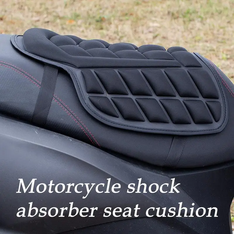 

Motorcycle Passenger Seat Pad Foam Motorcycle Seat Cover Breathable Shock-Absorbing Cushion Non-Slip Thick Ergonomic Support For