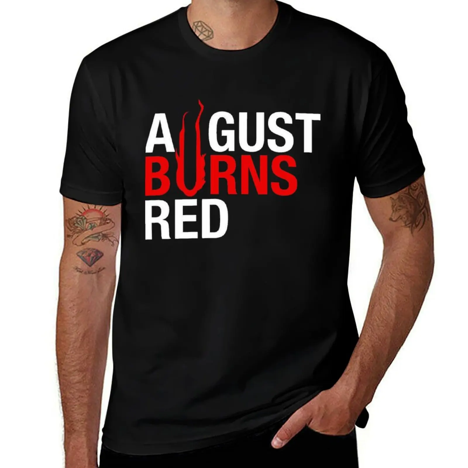 

GOOD DESIGN August burns red T-Shirt man t shirt summer mens graphic t shirts t shirts cotton 100% T-shirt