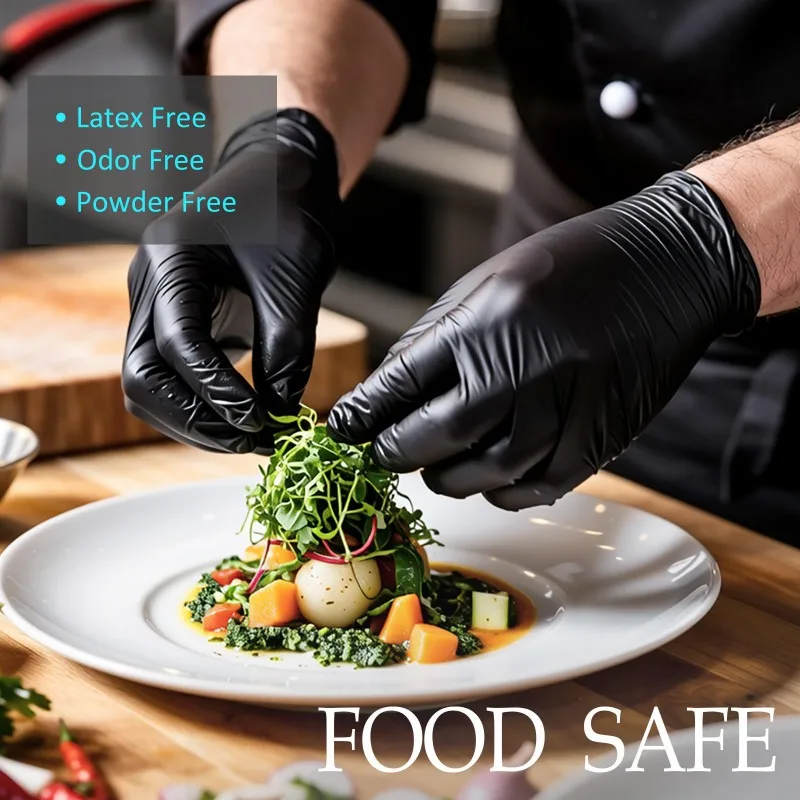 Disposable Gloves Black Home Nitrile Gloves Durable Kitchen Cooking Tools Tattoo Washing Car Gardening Cleaning Work Gloves