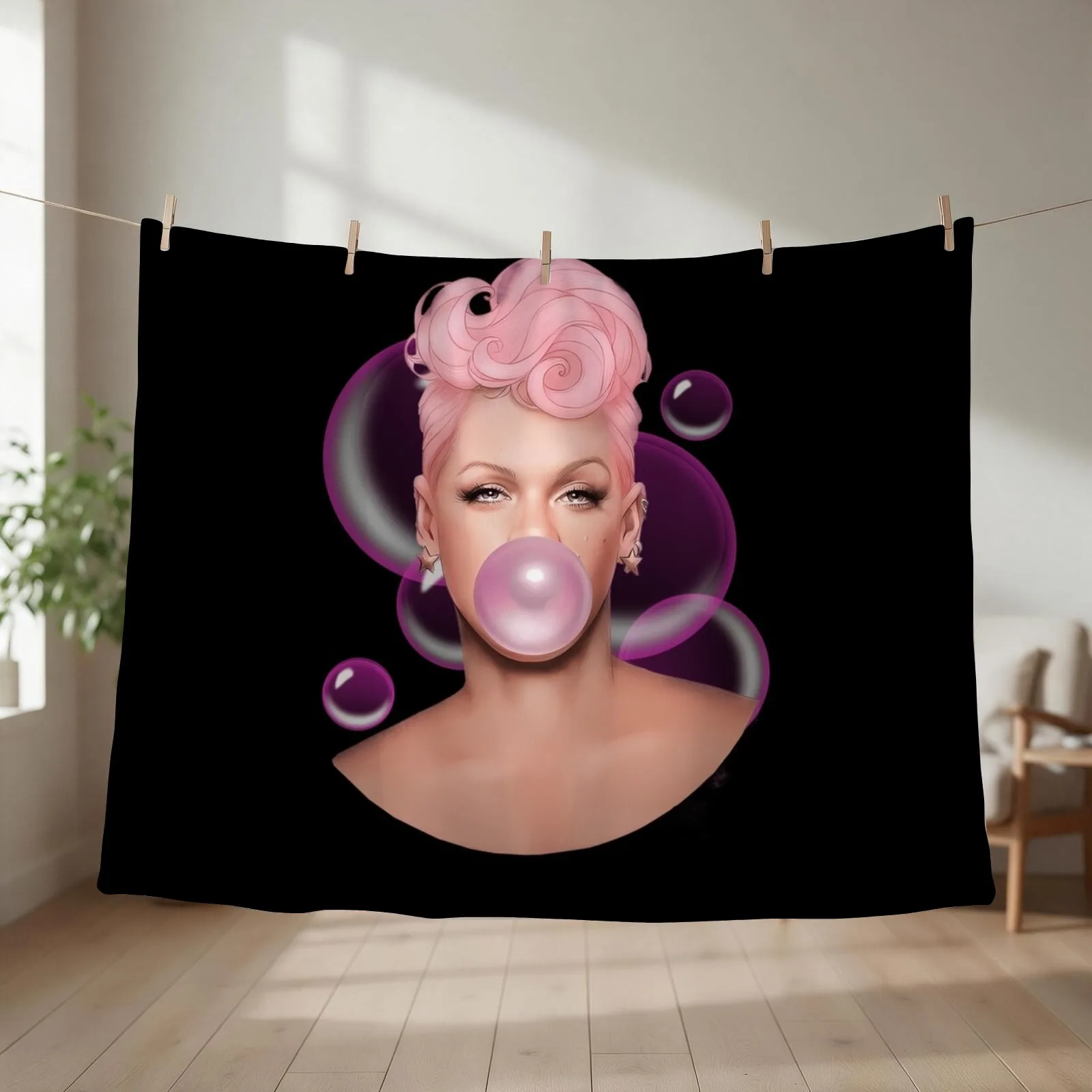 Summer Carnival Bubblegum Tour Pink Pnk P Nk Throw Blanket couch cozy soft plush fuzzy picnic outdoor blanket