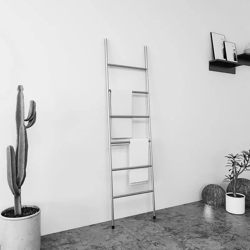Clothing store floor-to-ceiling shoe and bag display rack Decorative rack Creative personalized ladder pants rack Nordic