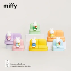 Kawaii Miffy Cartoon Surrounding Sofa Mobile Phone Stand Fashion Play Model Hand Desk Decoration Cute Doll Toy Christmas Gifts