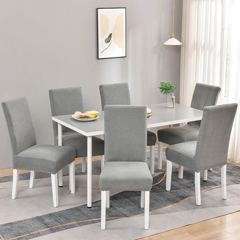 4/6 Buah Sarung Kursi Makan Melar Jacquard Pelindung Kursi Kepar untuk Ruang Tamu Hotel Ruang Makan Dapur Dekorasi Rumah