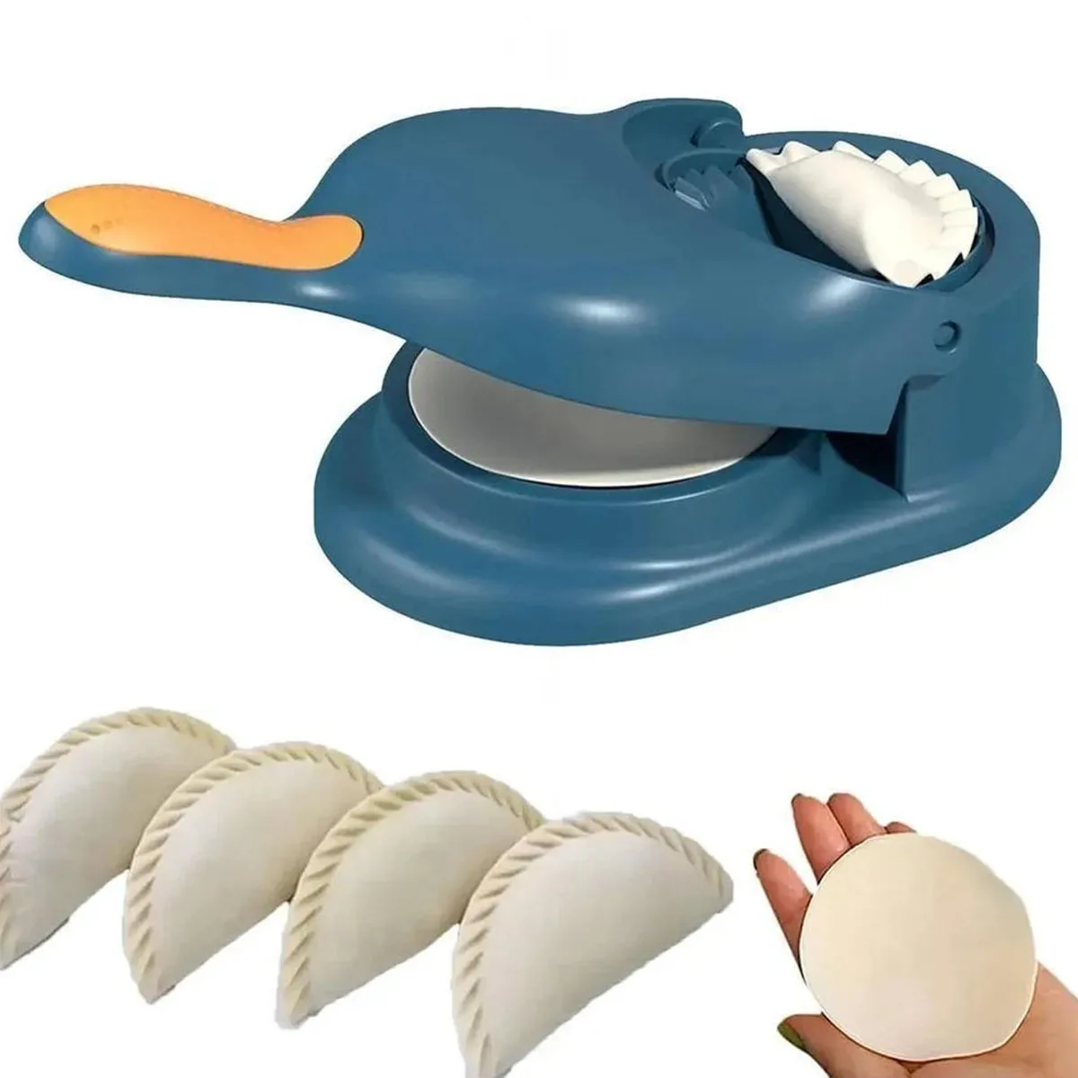 1 unidad de máquina multifuncional para hacer dumplings, material PP, prensa de masa DIY para dumplings, tortillas y pasteles, utensilio de cocina
